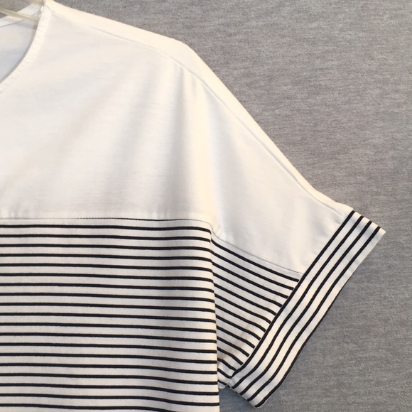 SHEIN CURVE Cruise Beachy Vacation Pool Nautical Spandex Stretch Boxy Fit Top - Picture 5 of 14